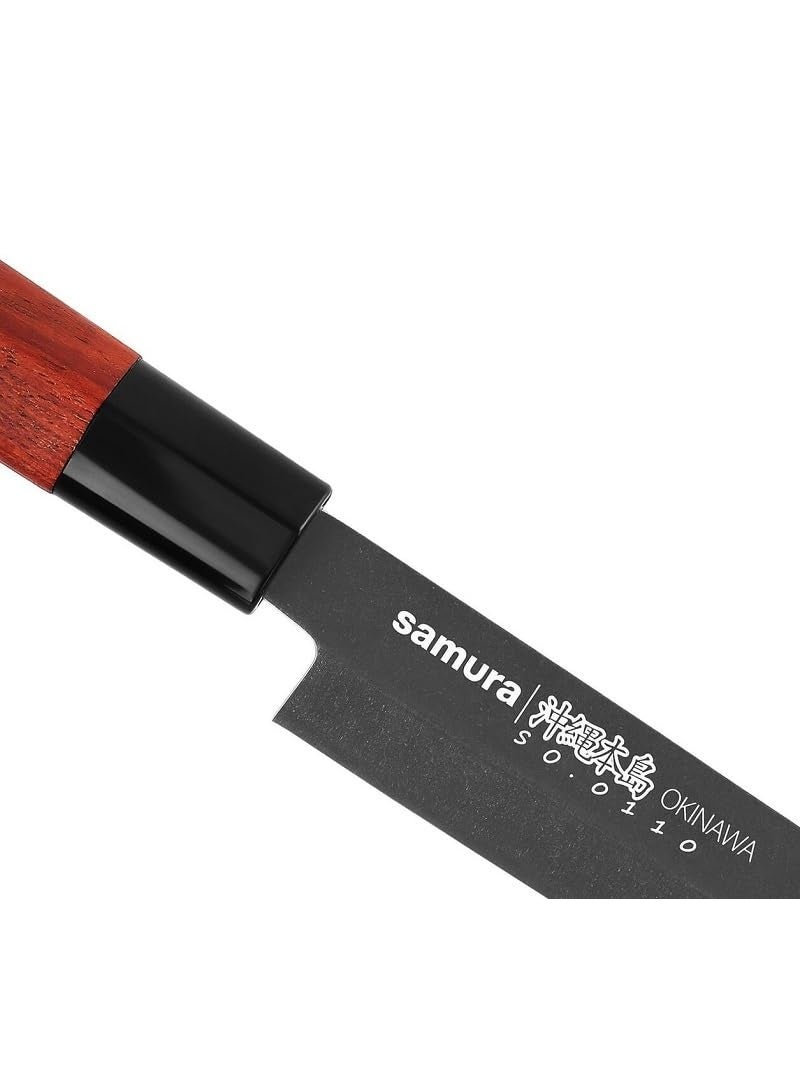 SAMURA OKINAWA Stonewash Yanagiba Knife 9.4"/240 mm - Premium Japanese Sushi Knife - Image 3